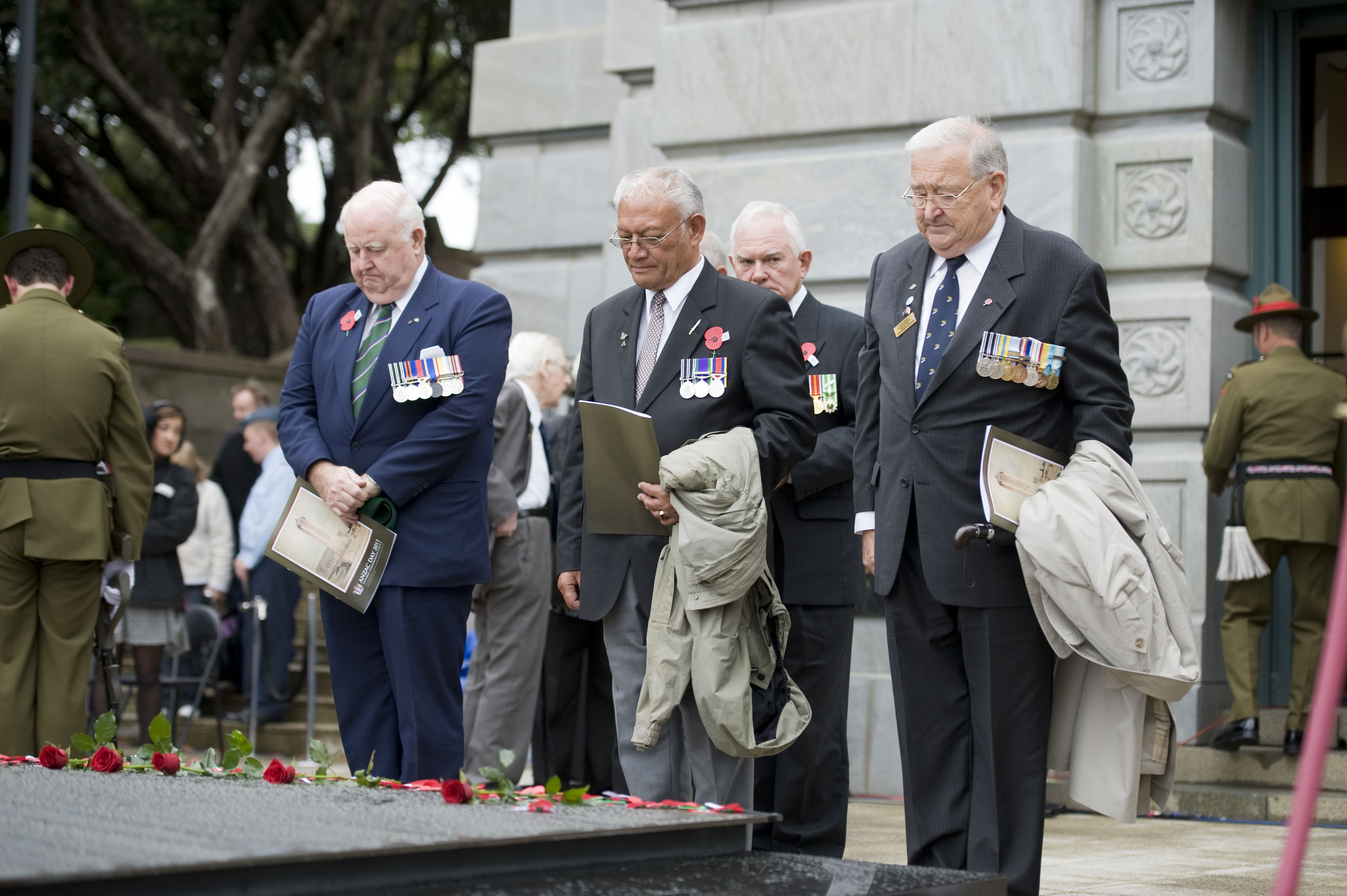 ANZAC Day service at the National War Memorial Wellington.